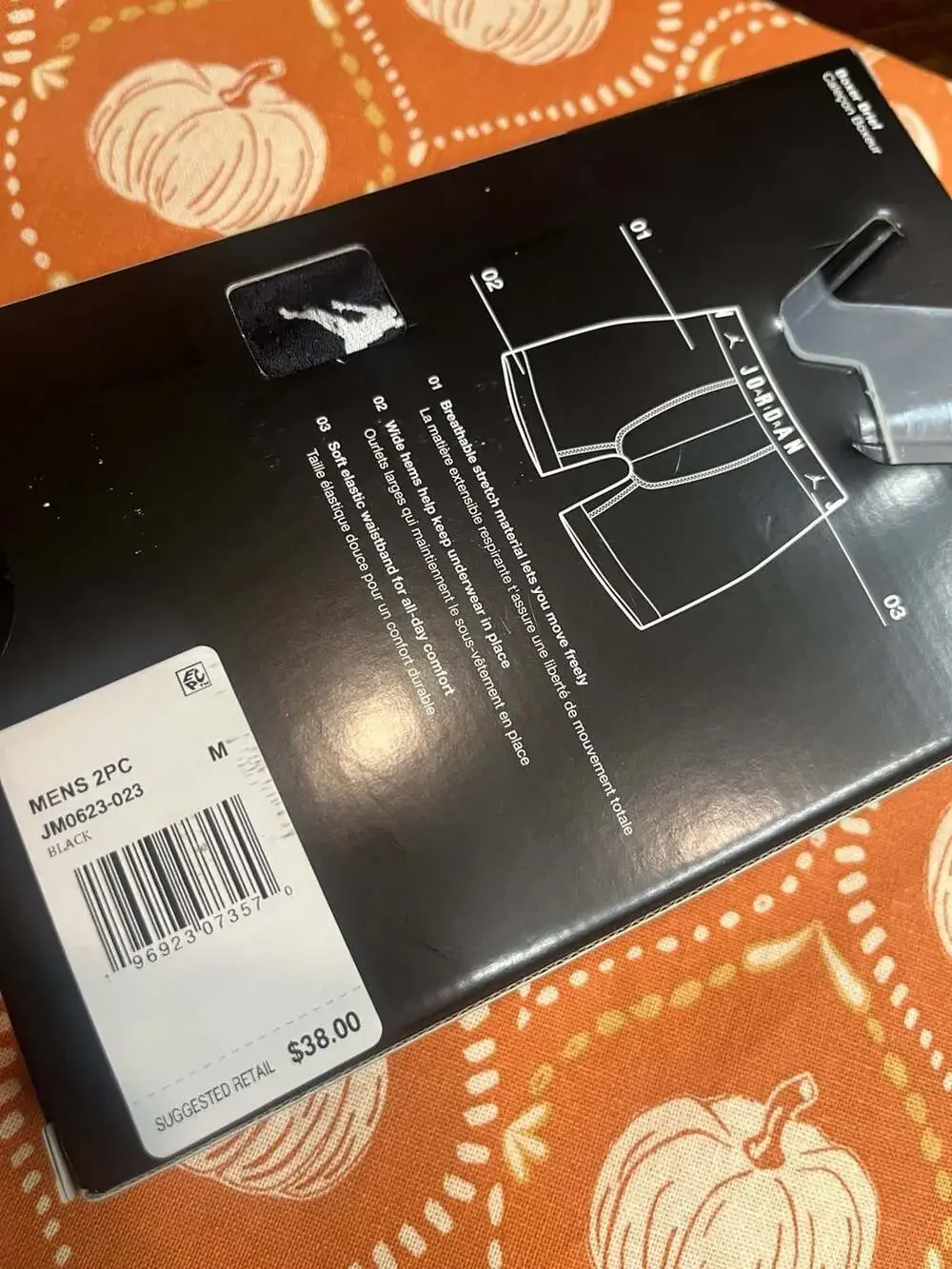 Jordan Flight Cotton Stretch Men's 2-Pack Boxer Briefs Black Medium JM0623-023